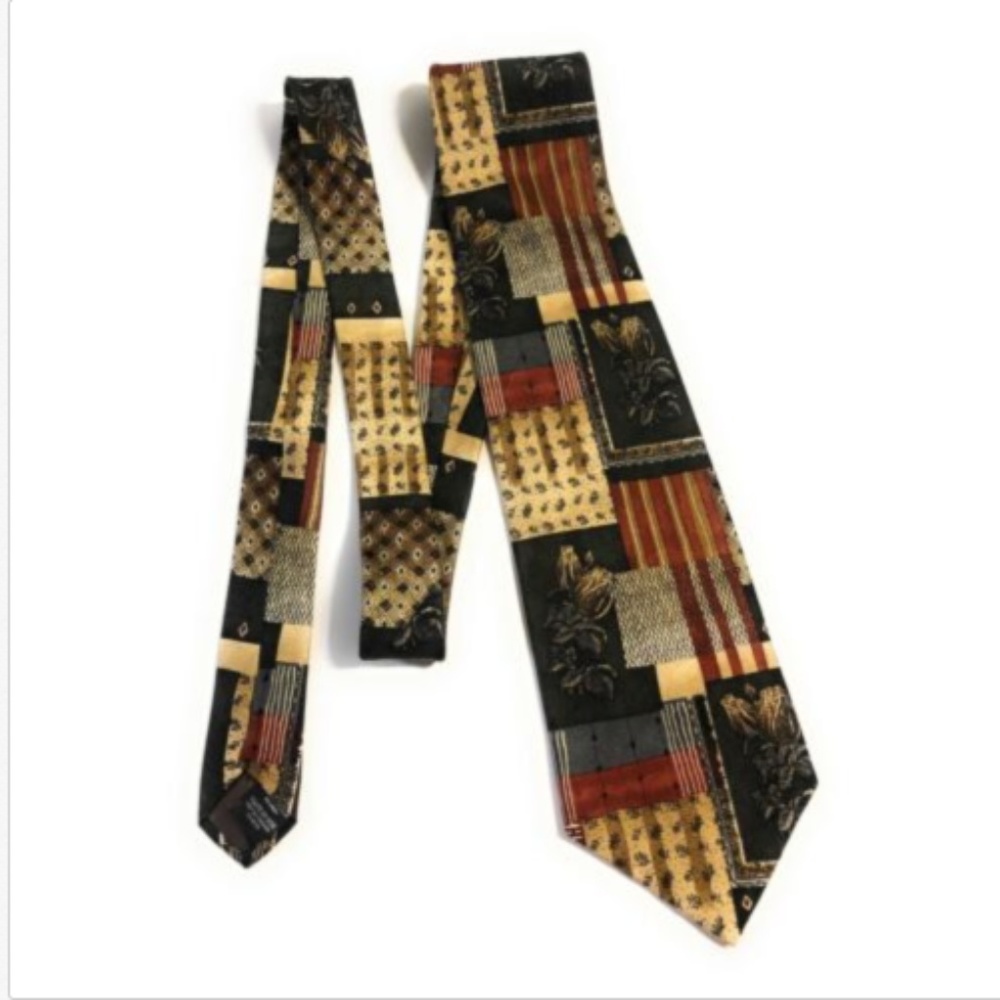 COPY - JEFFREY BANKS Mens Tie SILK MENS NECK TIE Multi Pa